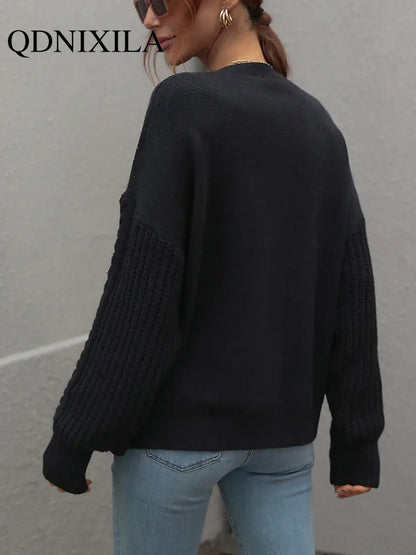 Ladies' Classic Woolen Crewneck Sweater