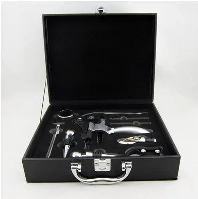 9-Piece Sommelier Set in Elegant Wooden Box