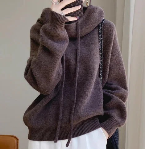 Women's Merino Wool Turtleneck Sweater (One Piece)