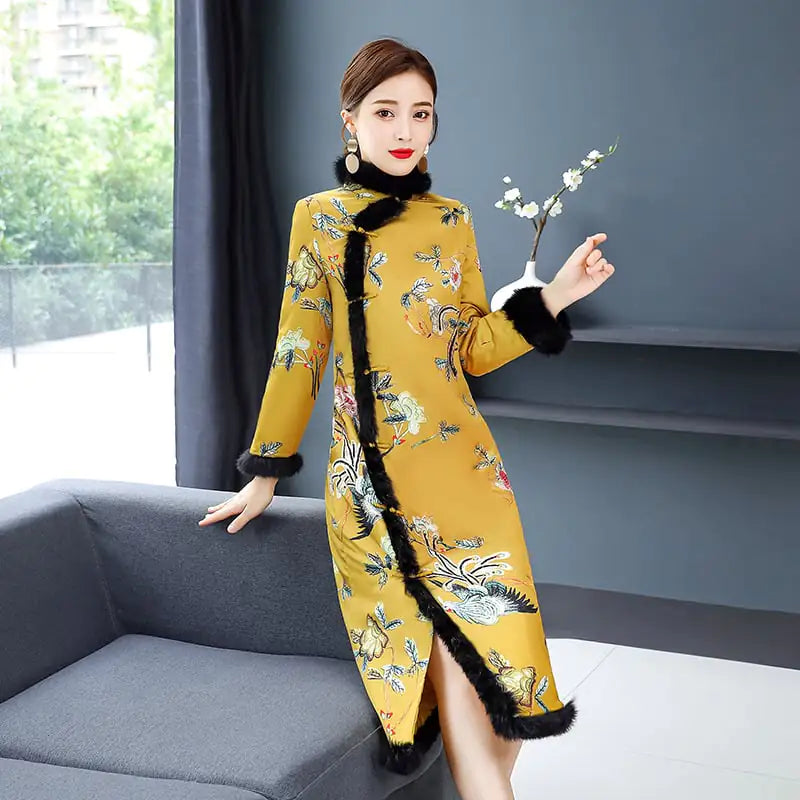 Retro Women's Fashion Cheongsam Dress