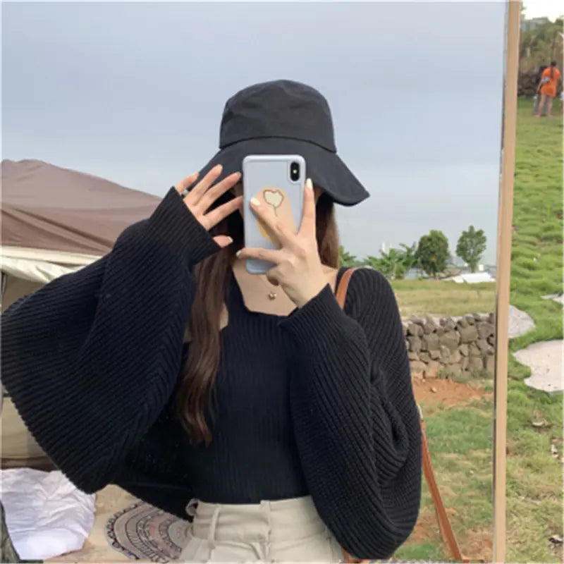 Korean Chic Autumn Loose Knit Cardigan