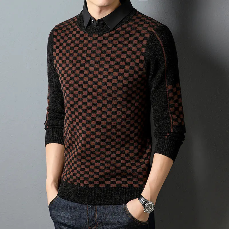 Trendy Casual Men's Knitwear for Autumn and Winter