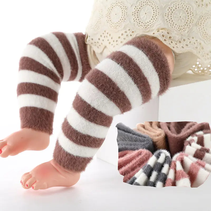 Autumn Winter Baby Leggings with Knee Pads Socks