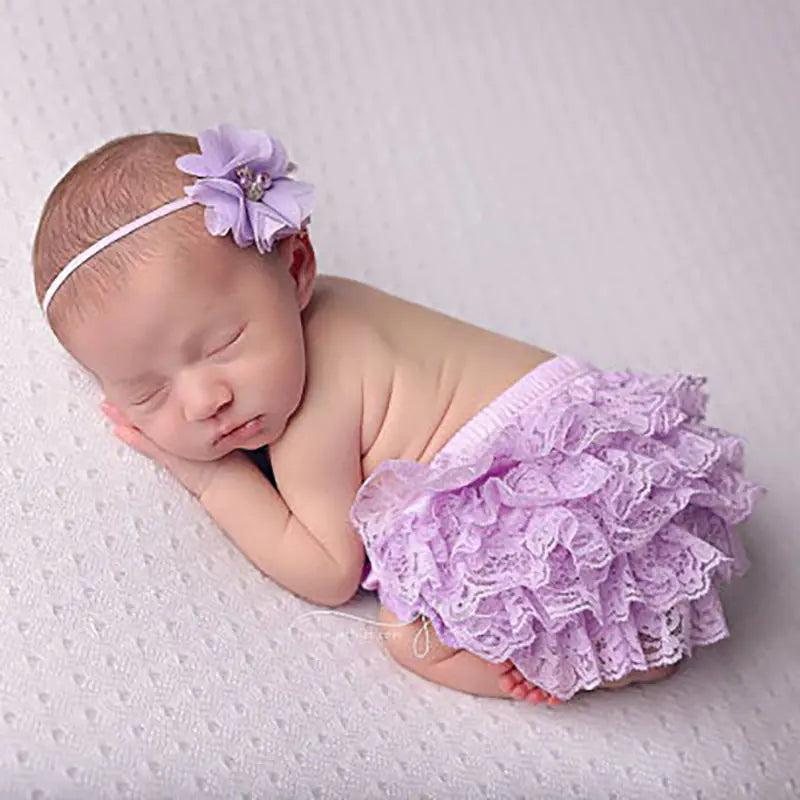 Chic Cotton Lace Baby Bloomers