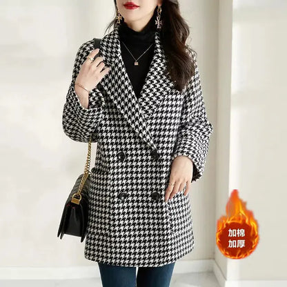 Elegant Wool Mid-Length Women's Jacket
