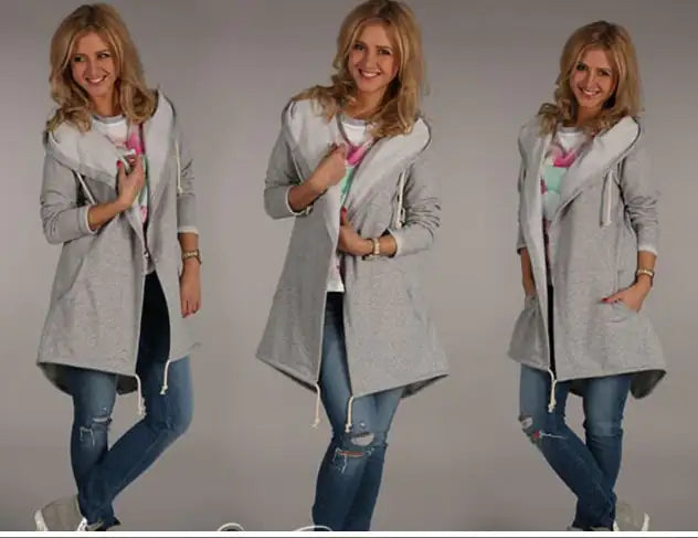 Hooded Long Sleeve Women's Sweatshirt