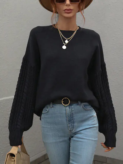 Ladies' Classic Woolen Crewneck Sweater