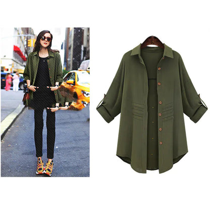 Chic Plus Size Casual Layering Shirt