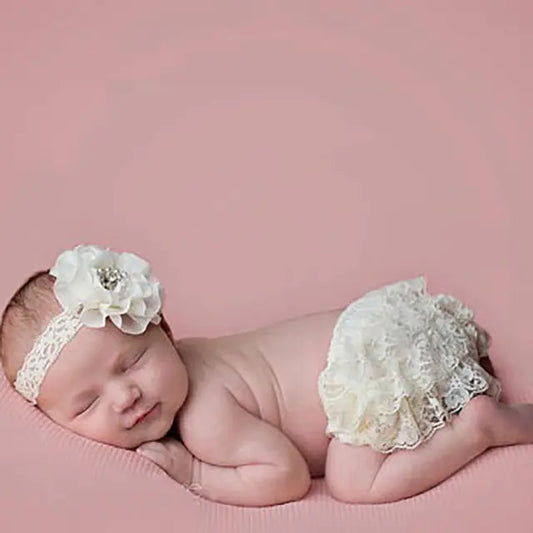 Chic Cotton Lace Baby Bloomers