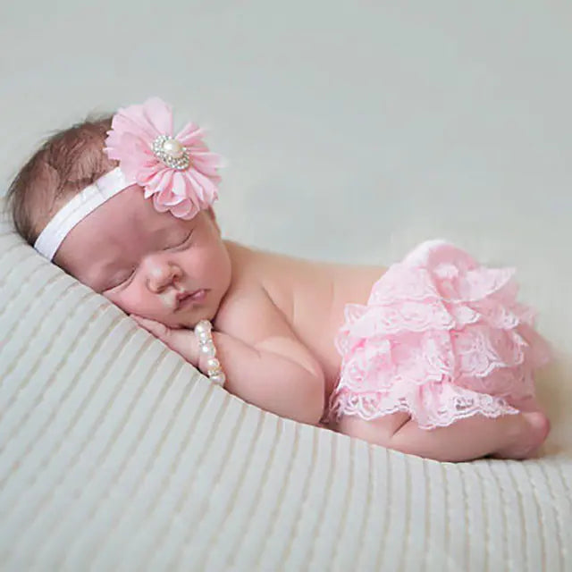 Chic Cotton Lace Baby Bloomers