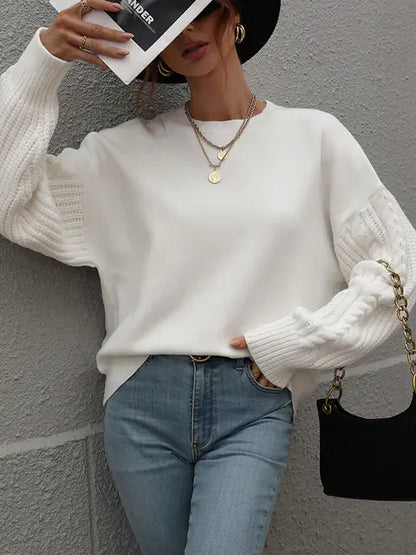 Ladies' Classic Woolen Crewneck Sweater