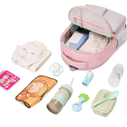 Large Capacity Multi-Pocket Mummy Diaper Bag Backpack