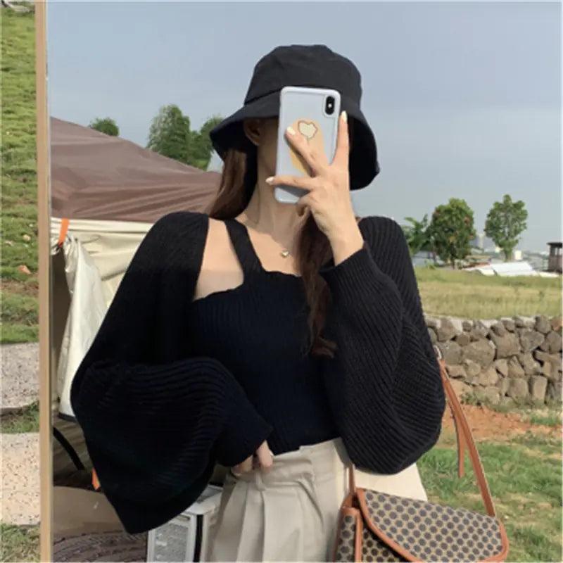 Korean Chic Autumn Loose Knit Cardigan