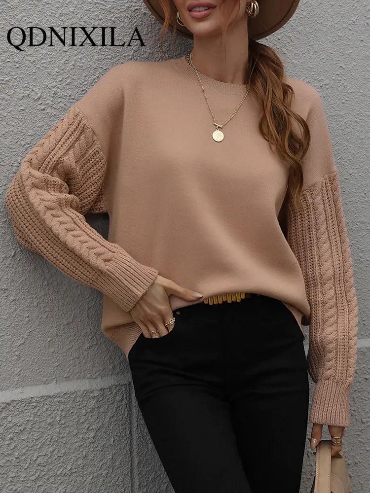 Ladies' Classic Woolen Crewneck Sweater