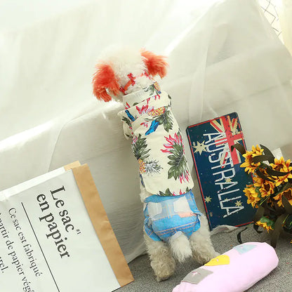 Spring Style Canine Cotton Shirt