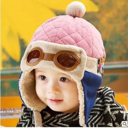 Winter Hipsters for Boys and Girls with Fluffy Earmuffs